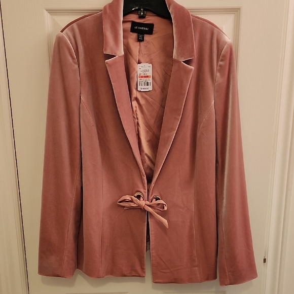 le chateau Jackets & Blazers - Le Chateau Women's Pink Velvet Blazer